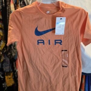 Nike Kids Orange Tee with Navy Accents
